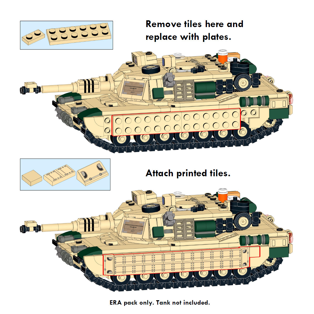 M1A2 ERA Add-On Pack – BRICK BATTLEFIELD