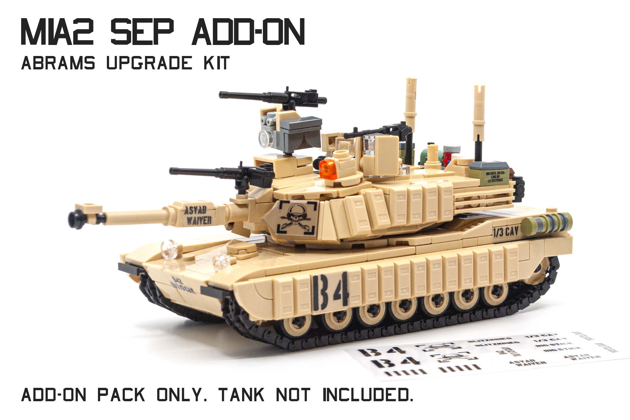M1A2 SEP v2 (TUSK) Add-on Pack for Abrams Tank – BRICK BATTLEFIELD